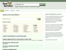 Tablet Screenshot of cheapapartmentslocator.com